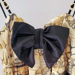 BABY PHAT Gold/Black Empire Waist Mini Dress - XS